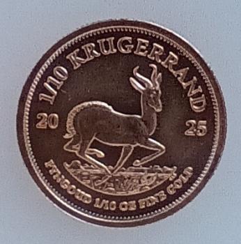 Südafrika Krügerrand 1/10 Unze Gold 2025 prfr